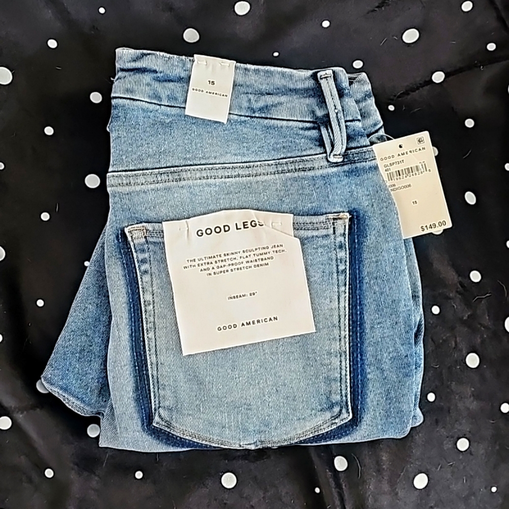 Good American high waisted Good Legs skinny jeans. Brand new w/ Tags attached